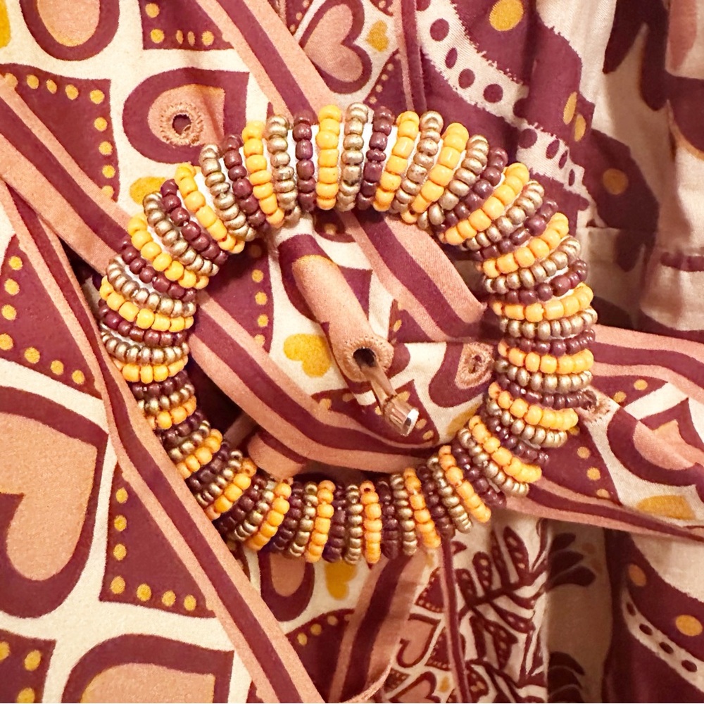 Anthropologie Brown and Tan Patterned Mini Dress - Picture 8 of 9